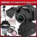 Pentax K-r Digital SLR Camera with 18-55mm Lens (Black) + SSE Accessory Package Including 3 Pc Filter KIT + 8gb Sdhc Memory Card, Extra Battery, Rapid Charger & Much More!!